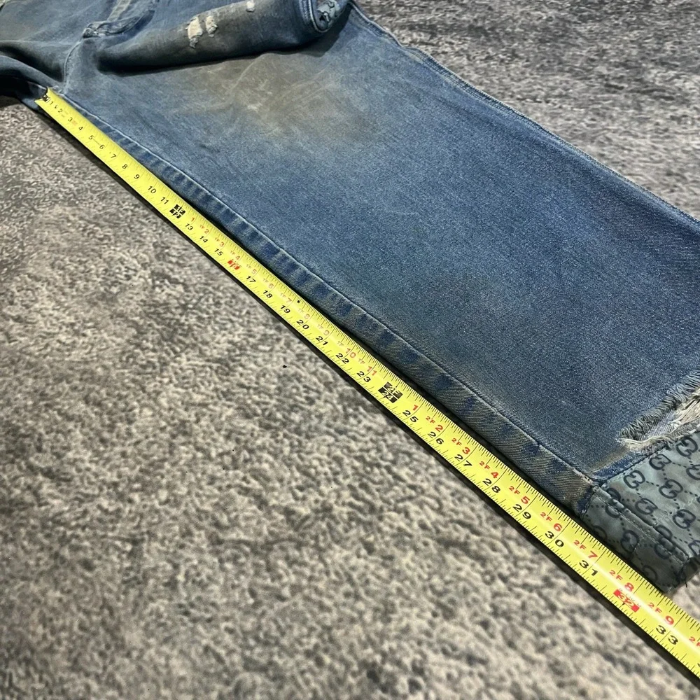 Vintage‎ Godbody Jeans Mens 36x32 Blue Distressed Carpenter Baggy Wide Leg Y2K